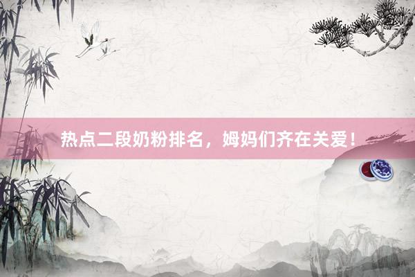热点二段奶粉排名，姆妈们齐在关爱！